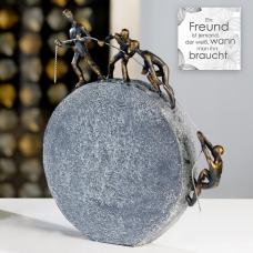 Lifting Sculpture In Antique Poly Bronze - UK