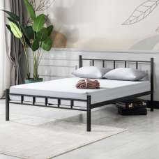 Lirex Metal Small Double Bed in Black - UK