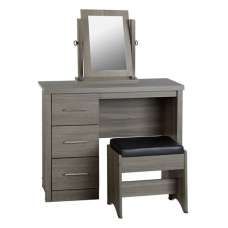 Laggan Wooden 3Pc Dressing Table Set In Light Oak Effect Veneer - UK