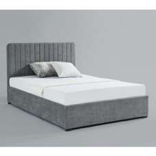 Livings Fabric Storage Double Bed In Grey - UK