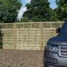 Llanelli Set Of 3 Wooden 6x4 Screen In Natural Timber - UK