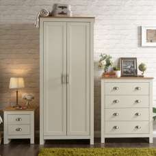 Loftus Wooden Furniture Set With 2 Doors Wardrobe In Cream Oak - UK