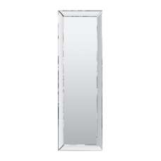Lorain Bevelled Full Length Wall Mirror In Silver - UK