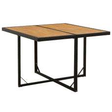 Lorento Garden Wood Grain Dining Table in Black - UK