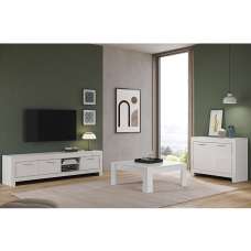 Lorenz Living Room Set With Sideboard In White - UK