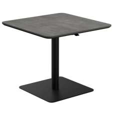 Loreto Wooden Square Bistro Bar Table In Grey Marble Effect - UK