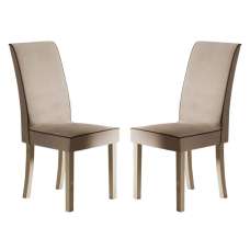 Losea Brown Fabric Dining Chairs in Pair - UK