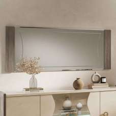 Losea High Gloss Bedroom Mirror in Brown Marble Effect - UK