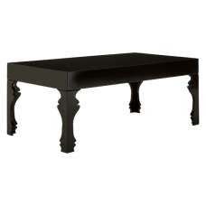 Louis Rectangular High Gloss Coffee Table In Black - UK