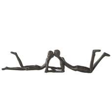 Loving Iron Design Sculpture In Burnished Bronze - UK