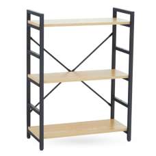 Loxton Wooden 3 Tiered Shelving Unit In Light Yellow - UK