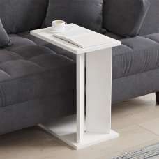 Lun Wooden Side Table in White - UK