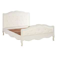 Luria Wooden Double Bed In White - UK