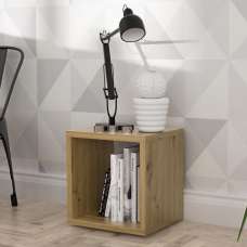 Mabon Wooden Bookshelf In Artisan Oak - UK