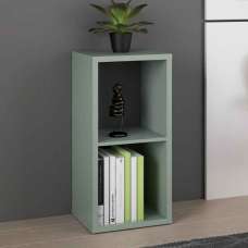 Mabon Wooden Shelving Unit with 2 Open Storage in Sage Green - UK