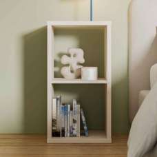 Mabon Wooden Shelving Unit with 2 Open Storage in Sand - UK