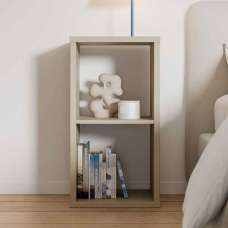 Mabon Wooden Shelving Unit with 2 Open Storage in Taupe - UK