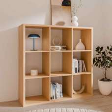 Mabon Wooden Shelving Unit with 9 Open Storage in Blue - UK