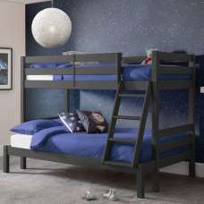 Mack Wooden Triple Sleeper Bunk Bed In Anthracite - UK