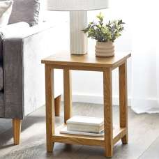 Macon Wooden Lamp Table In Oak - UK
