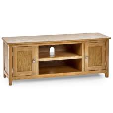 Macon Wooden TV Stand With 2 Doors In Oak - UK