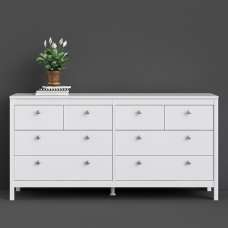Macron Wooden Chest Of 8 Drawers In White - UK
