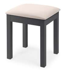 Madge Wooden Dressing Stool In Anthracite - UK