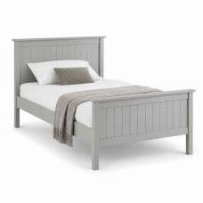 Madge Wooden Single Bed In Dove Grey Lacquered - UK