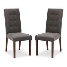 Maaike Grey Velvet Dining Chair In Pair - UK