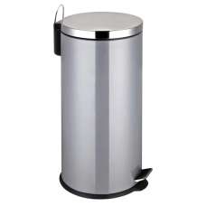 Madrid Stainless Steel 30 Litre Pedal Bin In Grey - UK