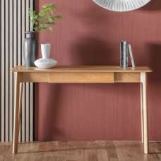 Madrina Wooden Laptop Desk With 1 Drawer In Oak - UK