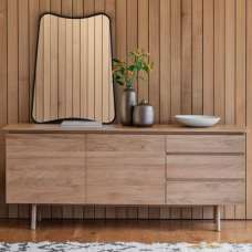 Madrina Wooden Sideboard With 2 Doors And 3 Drawers In Oak - UK