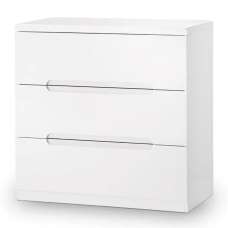Magaly Modern Chest Of Drawers Small In White High Gloss - UK