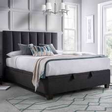 Magna Fabric Ottoman Storage Double Bed In Pendle Slate - UK