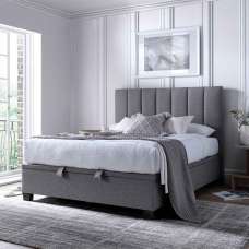 Magna Fabric Ottoman Storage Super King Size Bed In Marbella Grey - UK