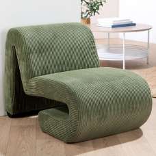 Magnolia Fabric Armchair In Green - UK