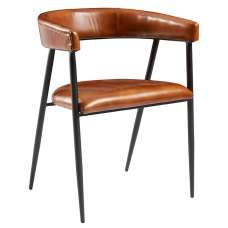 Mahnomen Genuine Leather Armchair In Tawny - UK