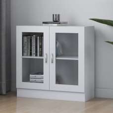 Maili Wooden Display Cabinet With 2 Doors In White - UK