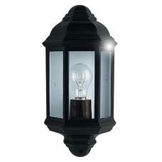 Maine Aluminium Outdoor Wall Light In Black - UK