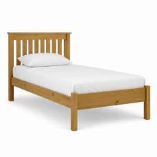 Maire Low Foot End Pine Wooden Single Bed In Antique - UK