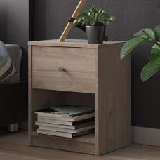 Maiton Wooden Bedside Cabinet With 1 Drawer In Oak - UK