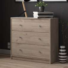 Maiton Wooden Chest Of 3 Drawers In Oak - UK