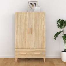 Makula Wooden Highboard With 2 Doors 1 Drawer In Sonoma Oak - UK