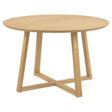 Malang Wooden Round Dining Table In Oak - UK