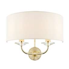 Maldon Glass Wall Light In Brass - UK