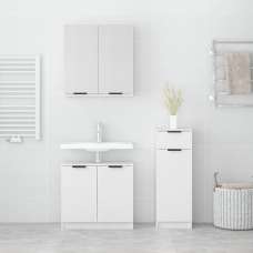 Malibu Wooden Bathroom Furniture Set In White - UK