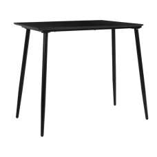 Malibu Wooden Bar Table Rectangular In Black - UK