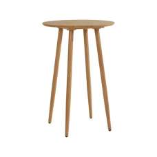 Malibu Wooden Bar Table Round In Oak - UK