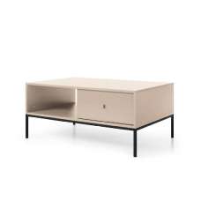 Malibu Wooden Coffee Table With 1 Drawer In Beige - UK