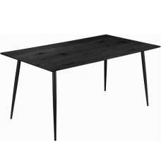 Malibu Wooden Dining Table 120cm Rectangular In Black - UK